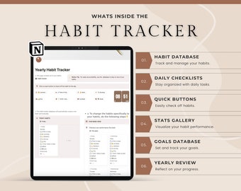 Ultimate Habit Tracker | Notion Template | Notion Goal Tracker | Notion Daily Habit Tracker | Notion Monthly Habit Tracker Template