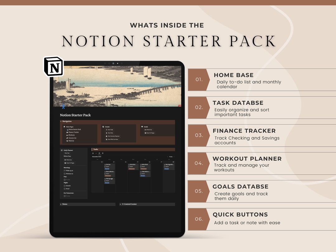 Notion Starter Pack | Notion Template | Notion Business, Personal Life ...