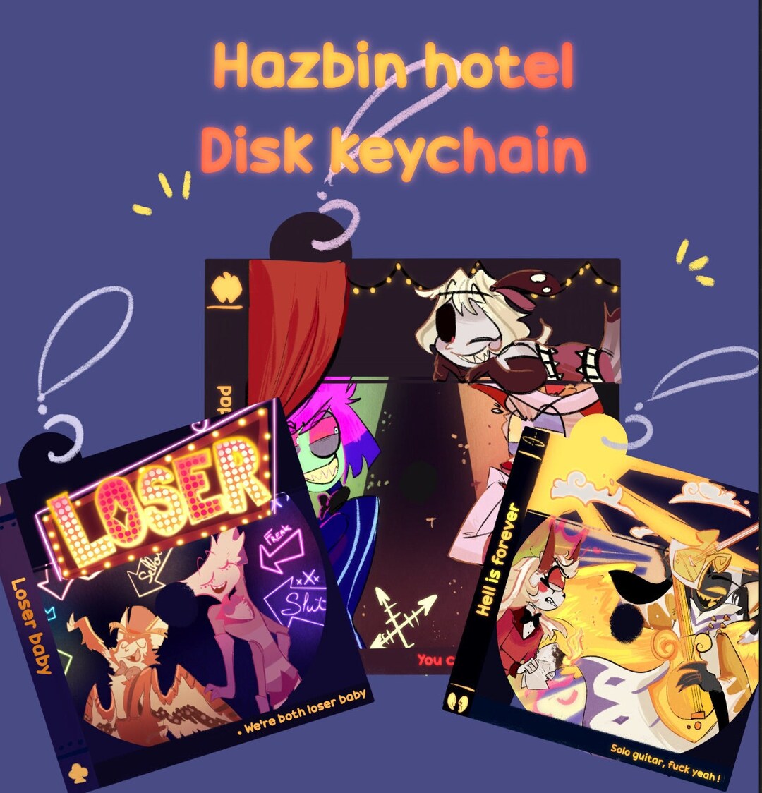 Hazbin Hotel Disk Keychain - Etsy
