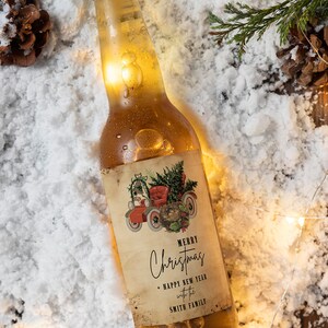Kerstwijnetiket, kerstcadeau voor haar, cadeau voor hem, vakantiefeestcadeau, kerstfeest, vakantiewijnideeën