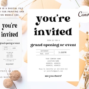 Modern Business Invitation, Minimalist Invitation, Special Event Invitation, Business Invitation, Instant download, editable download