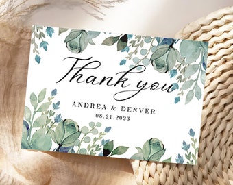 Eucalyptus wedding Thank you Template, Eucalyptus, Greenery wedding, Eucalyptus Wedding, Printable thank you, Wedding Greenery