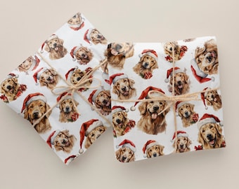 Dog Christmas Gift Wrapping Paper Dog Design Christmas Hot Paper Roll Holiday Gift Wrapper Happy Holiday Paper