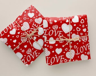 Valentine's Day Gift Wrapper, Wrapping Paper, Valentines Gift Wrap, Hearts Gift Wrapping, Valentines Gift Paper