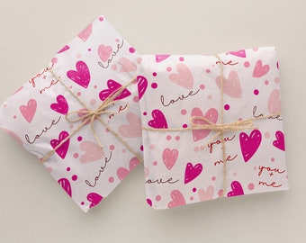 Valentines Heart Wrapping Paper, Valentines Printable Wrapper, Valentine's Gift Wrap, Wrapping Paper