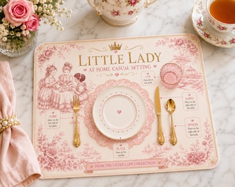 Little Lady Table Trainer Placemat: Children's Table Manners Etiquette Guide