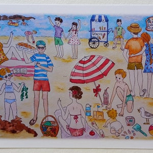 Plage Palavas-Les-Flots Grußkarte oder Art Prints