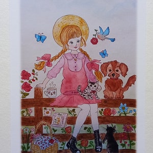 Pollyanna Grußkarte oder Kunstdruck