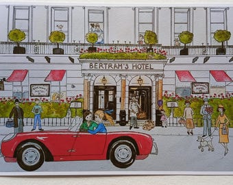 Agatha Christie's Bertram's Hotel Farbe Kunstdrucke oder Grußkarte