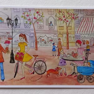 Impressão de arte em estilo vintage francês ou cartão de felicitações