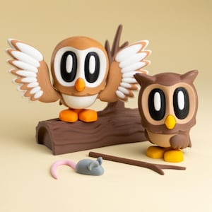 Gufo articolato stampato in 3D - Modello personalizzabile con accessori esclusivi e incantati. Per collezionisti e amanti di teneri animali!