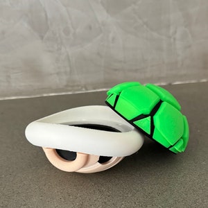 Mehrfarbige 3D-gedruckte Super Mario Koopa-Hülle. Verschiedene Farben erhältlich. Innenfach.