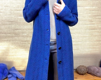 Womens knitted coat Long coat for women Fall coat Hanmade knitted coat