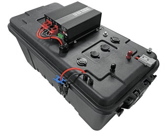 Overlanding (Automotive) Solar Generator Battery Box for 12V AGM, SLA, or Lithium Batteries