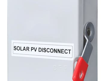 Solar PV Disconnect, 12 / 24 / 36 / 48 V DC Shut off switch, Assembled in Us