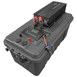 High Performance 12V Solar Generator, 10kW Surge Portable Solar Battery Box w Inverter, USB-C, 12V Inputs/Outputs