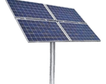 2", 2.5", or 3" Pipe Solar Panel Pole Mount / Stand with rail kit set Adjustable, Made in USA