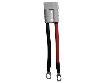 Cable for Solar Generator and/or Overlanding Vehicle Hook Up, 50A Anderson to 3/8" Ring Terminals