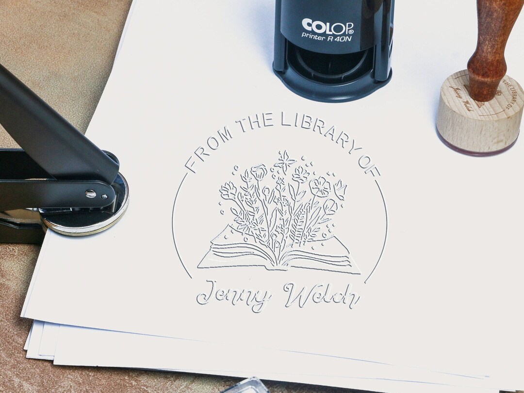 Personalized From the Library of Book Embosser Custom Book Etsy UK