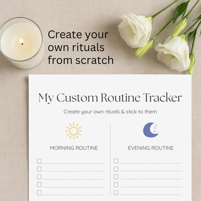 Daily Routine Planner: Habit Tracker, Printable Checklist (digital ...