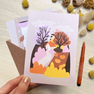 Set de papelería Cosy Days / Papel para escribir / Postales opcionales / Sobres