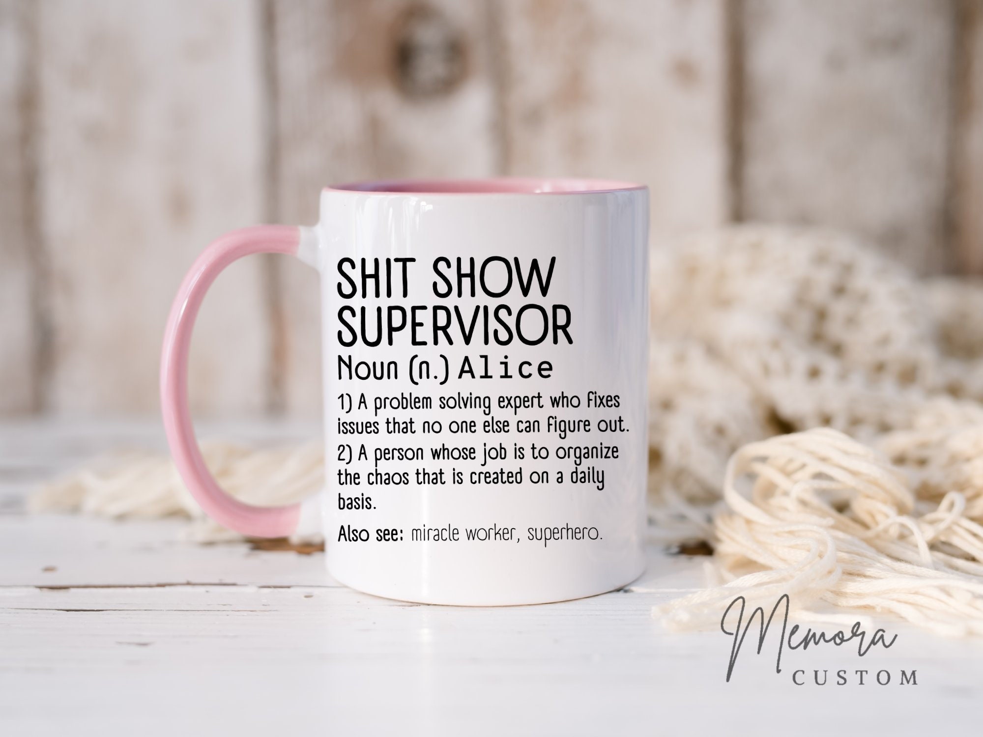 Personalized Supervisor Mug, Custom Office Humor Coffee Cup, Manager ...