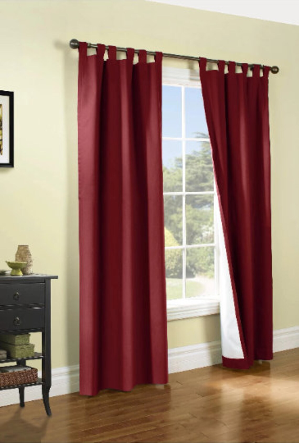 Cotton Solid Color Room Darkening Curtain Panels set of 2 Blackout ...