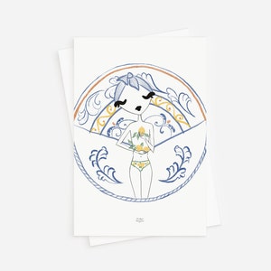 postale - Citrons de Sicile | Mini impression d'art, carte postale Italie