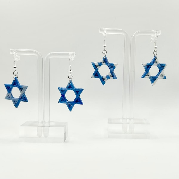 Jewish Star Polymer Clay Handmade Dangle Earrings | Handmade | Polymer Clay | Gift Idea | Jewelry