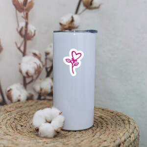 Leuke bloemensticker, sticker voor liefhebber van bloemen, sticker plantvibes, bloemensticker