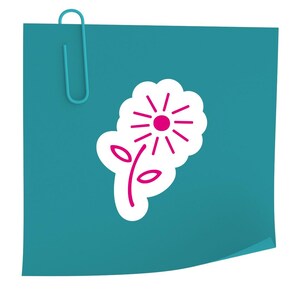 Leuke bloemensticker, sticker voor liefhebber van bloemen, sticker plantvibes, bloemensticker