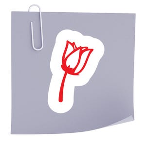 Leuke bloemensticker, sticker voor liefhebber van bloemen, sticker plantvibes, bloemensticker