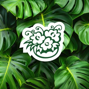 Leuke bloemensticker, sticker voor liefhebber van bloemen, sticker plantvibes, bloemensticker
