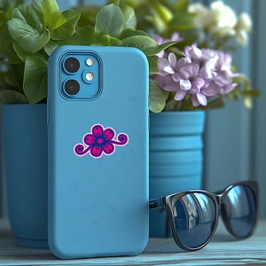Sticker Inspirado en el Arte Otomí – Calcomanía Colorida de Arte Folclórico, Vinil Impermeable