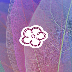 Leuke bloemensticker, sticker voor liefhebber van bloemen, sticker plantvibes, bloemensticker