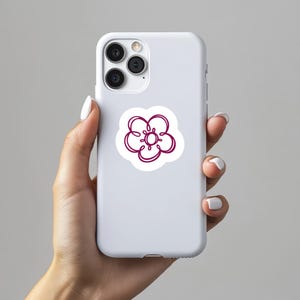 Leuke bloemensticker, sticker voor liefhebber van bloemen, sticker plantvibes, bloemensticker