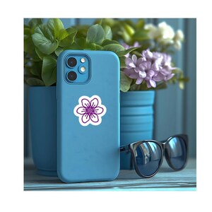 Leuke bloemensticker, sticker voor liefhebber van bloemen, sticker plantvibes, bloemensticker