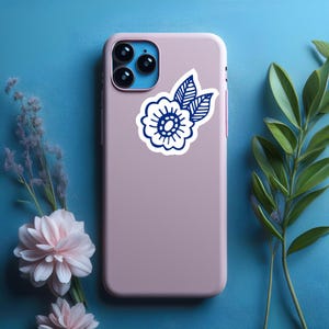 Leuke bloemensticker, sticker voor liefhebber van bloemen, sticker plantvibes, bloemensticker