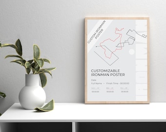 Personalised IRONMAN and 70.3 Finisher Print | Custom To Any Race l 2 Copies