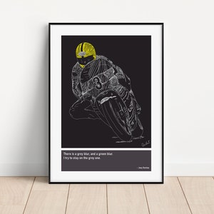 Joey Dunlop Scribble Sketch Art Print