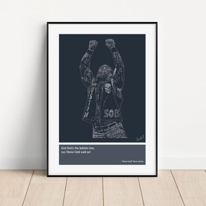 Stone Cold Steve Austin Scribble Sketch Art Print