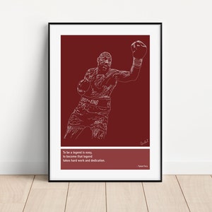 Tyson Fury Scribble Sketch Art Print