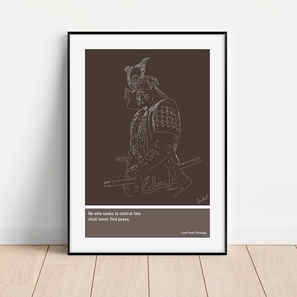 Lord Yoshii Toranaga Shogun Scribble Sketch Art Print