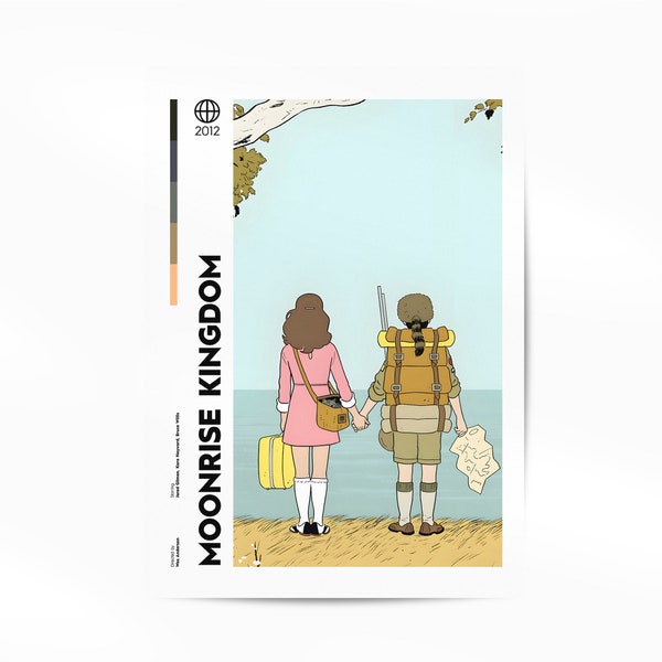 Moonrise Kingdom Poster, Moonrise Kingdom Wall Art, Moonrise Kingdom Home Decor, Moonrise Kingdom 2012 Movie