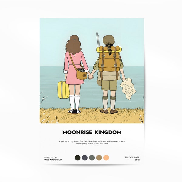 Moonrise Kingdom Poster, Moonrise Kingdom Wall Art, Moonrise Kingdom Home Decor, Moonrise Kingdom 2012 Movie