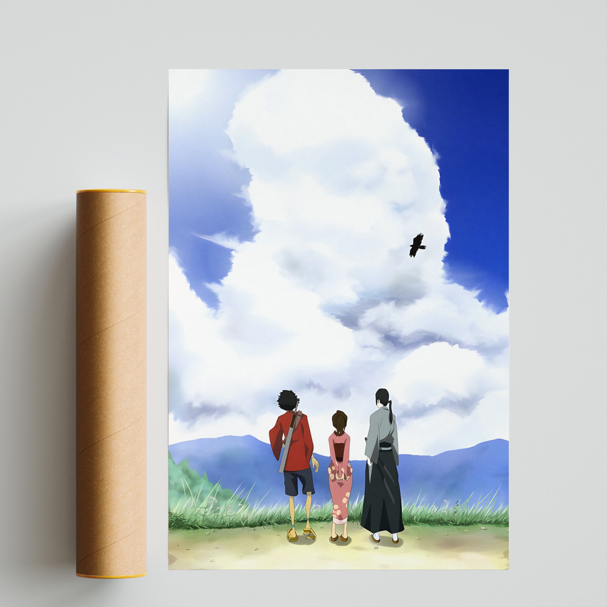 Samurai Champloo Poster, Mugen Anime Poster, Vintage Retro Art Print ...