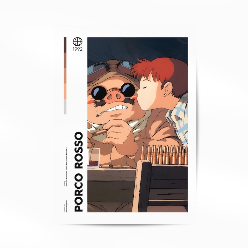 Porco Rosso Poster, Porco Rosso Wall Art, Porco Rosso Home