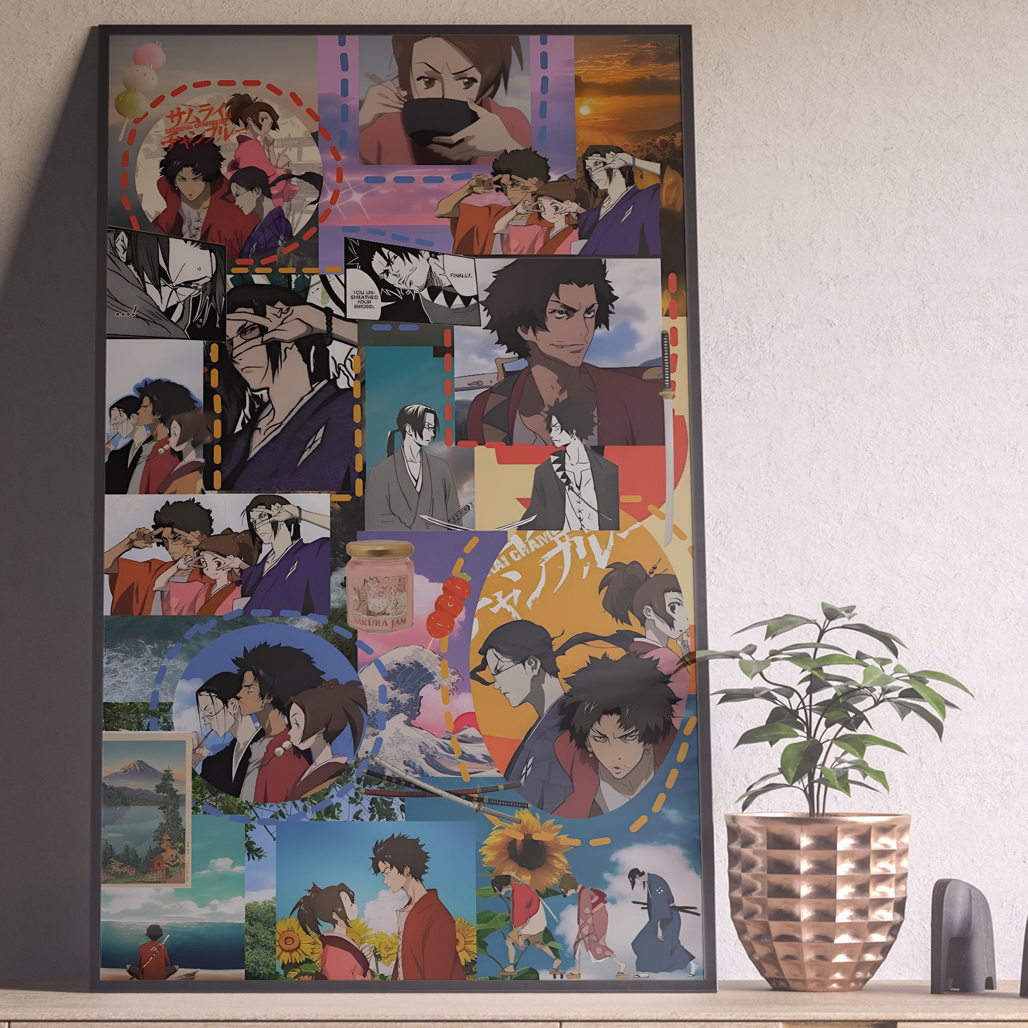 Samurai Champloo Poster, Mugen Anime Poster, Vintage Retro Art Print ...