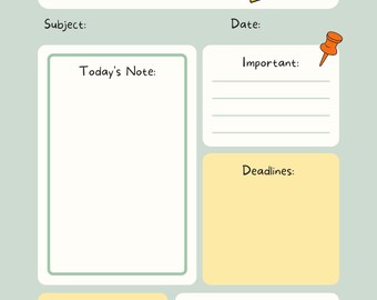 Study Planner set of 5 printables