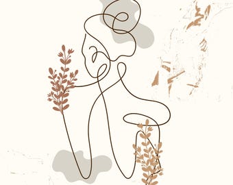Minimalist Line Art Print Set of 10